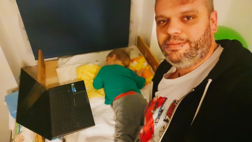 Florian und sein Sohn mit BNS Epilepsie